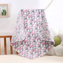 4pcs/Set Selimut Bayi Baru Lahir, Sprei Bayi Hangat dan Nyaman Bermotif, Selimut Bayi Satu Lapisan Bermotif Kartun - MultiWarna - View 4