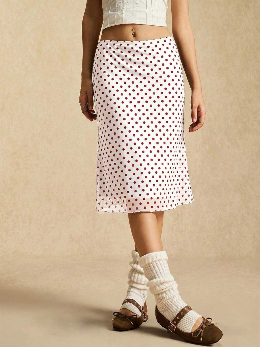Minifalda ajustado de encaje verde para mujer, ideal para vacaciones de verano, perfecta para vacaciones y playa, adecuada para primavera/verano 2026 - Rojo y blanco - Ver 1