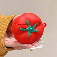 3D Cute Cartoon Tomato Bluetooth Earphone Protective Case Compatible With Redmi Buds 5 Pro 6 Lite, Soft Silicone Wireless Earphone Cover, Capa - Red Tomatoes - View 7