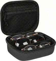 Euuztu Travel Sunglass Organizer, Hard, Portable Multiple Glasses Storage Women Men - 黑色 - 查看 1