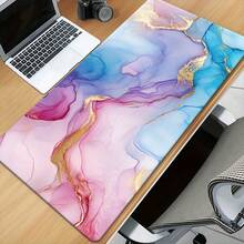 1 pieza Alfombrilla de ratón para juegos extra grande - Con un diseño de patrón abstracto púrpura, base de goma, alfombrilla de escritorio rectangular antideslizante, bordes cosidos con precisión, lavable, alfombrilla de ratón para PC de esports antideslizante - Tapete para ratón - Ver 2