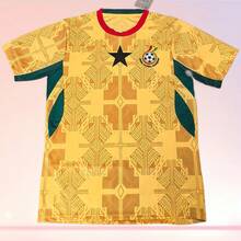 26-27 Ghana National Team Away Yellow Fan Edition Breathable Sports Short Sleeve Jersey - Orange - View 4