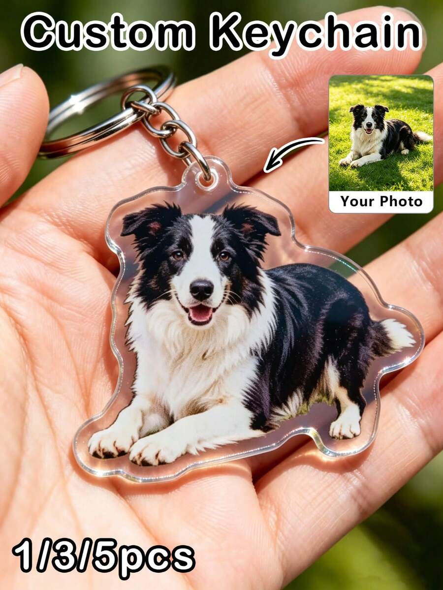 1/3/5 Llaveros personalizados con foto y texto, llaveros con tira de fotos, regalos del Día de San Valentín, llaveros con fotos, regalos de aniversario, accesorios para bolsos