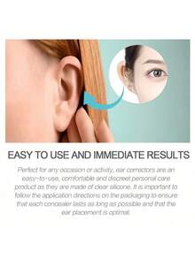 120/60/24/18/12/6片隱形耳貼，男女皆適用，可巧妙修飾耳型並打造纖細臉型，適合打造上鏡美耳或提拉效果 - 彩色 - 查看 3