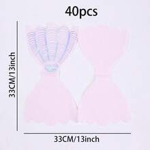 20/40/60pcs Pink Shell-Shaped Napkins With Iridescent Foil, 2-Ply Light Pink Cute Mermaid Tail Ocean Theme Disposable Shell Napkins, Ocean Wave Pattern Paper Napkins Hand Towels, Suitable For Baby Shower, Pool Party Decoration, 13x13 Inches - View 8
