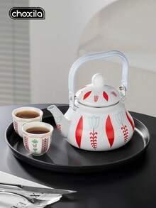 choxila 1 buah Teko Enamel Berbentuk Tulip Aneka Warna, Teko Kopi Multifungsi, Teko Teh, Ketel untuk Penggunaan di Rumah, Teko Teh Enamel Pemanas Langsung untuk Kompor Induksi atau Gas, Teko Teh Dekoratif untuk Meja Rumah, Teko Teh Hadiah Liburan - Teko Enamel Tulip - View 6