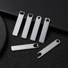 2Pcs Stainless Steel Blank Tags For DIY Crafts - Ideal For Keychains, Bookmarks, Dog Tags & Jewelry Making - Durable Metal Stamping Engraving Blanks With Pre-Punched Hole, Craft Tags - Stainless Steel Hang Tag - View 7