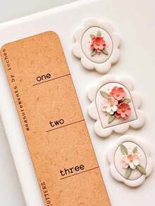 Vintage Floral Frame Polymer Clay Cutters– Retro Style Craft Tools For Floral Jewelry Making, DIY Earrings Charms & Handmade Decor - White - View 4
