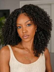 Summer Curl Jerry Curly Human Hair For Women Glueless 3 In 1 Flip Over Half Wig 180 Density Seamless Cap Design Adjustable Straps Easy Install For Daily Wear Beginner Friendly Natural Black For Women - Natural Black - 查看 3