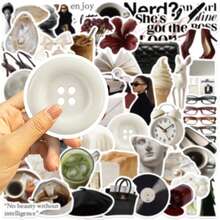 60pcs Clean Girl Office Lady Stickers Decals For Laptop Scrapbook Skateboard Helmet Guitar DIY Aesthetic Stickers - 1 Set - View 7