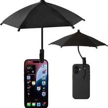 Mini Outdoor Phone Sun Umbrella With Universal Clip,Adjustable Canopy,Anti-Glare Sun Shade,UV Protection,Fits Smartphones & GPS,Anti-Reflection Screen Cover For Sun & Rain,Travel, Beach,Photography, Study, Car, Outdoor Sports, Unisex Summer Accessory - Multicolor - View 6