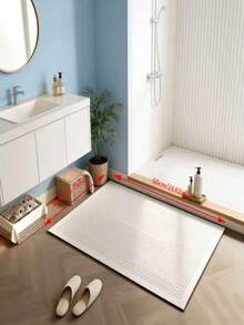1pc[Hot Seller]Minimalist Concentric Rectangular Diatomaceous Earth Mat, Luxury Easy To Clean, Suitable For Entryway, Kitchen, Bathroom, Fresh Color Scheme Matches Any Home Decor Style, Perfect For Shower Door, Kitchen, Foyer, Laundry Room! - Multicolor - View 8