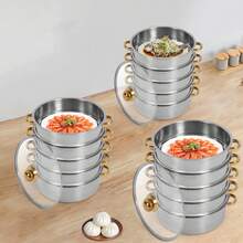 26/28/30cm 5 Etagen Dampfkochtopf Edelstahl Dampfgarer Topf Mit Glasabdeckung Gold Silber Dampfkocher Geeignet Für Gaskochfelder Induktionskochfelder Und Elektrische Tontöpfe Usw - Übersicht 2