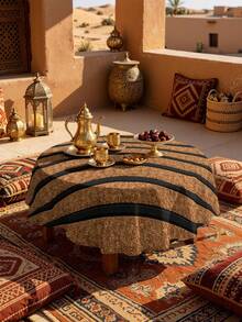 1/2pcs Tablecloth, Striped Texture Tablecloth Polyester Material Suitable For Round Square Dining Tables Kitchen Restaurant Coffee Table Desktop Decoration Picnic Camping Country Farmhouse Style Multi-Scene Application Desktop Protection Holiday Arrangement Simple Retro Design Warm Home Atmosphere Enhance Dining Experience - Multicolor - View 22