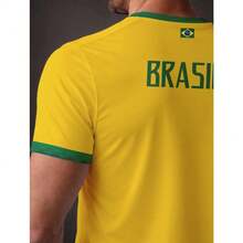 Brazilian National Team World Cup T-Shirt, Right-Wing Supporters Of The Hexa (Brazil's Sixth World Cup Title) - 黃色 - 查看 2