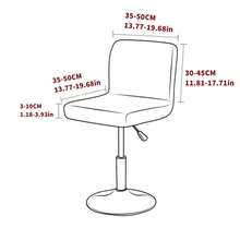 1pc Solid Color Nordic Style Bar Stool Cover, Stretchable Swivel Short Back Chair Cover, Full Coverage Armless Chair Cover, Suitable For Restaurant, Party, Hotel - Multicolor - View 3