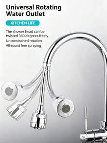 360 Degree Rotating Faucet Extender, ABS Plastic Material, 2/3 Mode Faucet Extender, Water-Saving Aerator, Suitable For Kitchen And Bathroom - Boost Water Tap - View 9