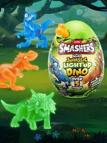 ZURU Smashers Nano Jurassic Luminous Mini Archaeological Egg Blind Box - 6 Random Dino Surprise Designs With Fluorescent Features, Perfect Birthday Gift For Boys, Collectible Mini Eggs With Over 5 Surprises Inside (Random) - Multicolor - View 7