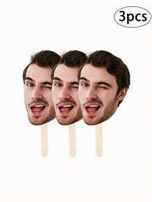 Personalized Oversized Photo Props: Custom Handheld Face Silhouettes And Pet Portraits-Ideal Photo Props And Fun Accessories For Bachelor/Bachelorette - Multicolor - View 9