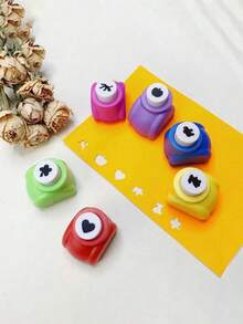 24pcs Paper Punching Craft Set, Mini Embossing Hole Punch Set, Everyday Shape Punching Tools, Embossing Tools, Suitable For DIY Scrapbooking, Student Card Making, Nail Art, Greeting Cards And Diary Decoration - Multicolor - View 6
