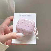 Minimalist Solid Color Small Polka Dot Hanging Ring Earphone Case Compatible With Airpods Pro 3, New Pro 2, Cute Apple 4 Minimalist 3, Personalized 1/2 Earphone Case For Women - Multicolor - View 5