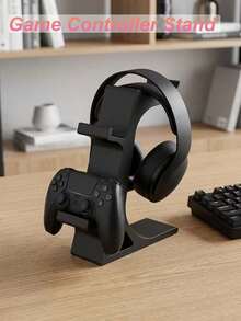 3D Printed Game Controller And Headset Stand, 2-In-1 Universal Desktop Stand, Compatible With Gaming Headsets And Game Controllers, Suitable For Series X/S, Space-Saving Storage Rack, Perfect For Gamers, Bedroom, Game Room, Office - Multicolor - View 3