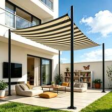 RCUICA Heavy Duty Shade Sail Poles Awning, Gazebo & Canopy Stand Shed Bracket(Sunshade Sails Are Not Included),2 Pack – 12FT Metal Sun Shade Post With Spiral Anchor, Rustproof Outdoor Canopy Stand For Patio, Backyard, Garden, Deck, Pool, Camping, BBQ, Wedding - Black - View 3