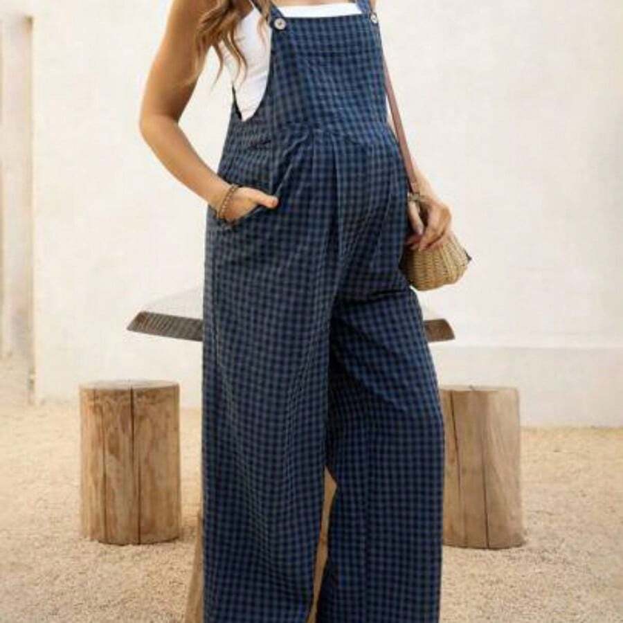 Maternity Pants - Navy Blue - View 1