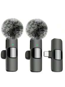 Wireless Lavalier Microphone For IPhone TypeC, Plug And Play, 2.4G Ultra-Low Latency, Built-In Noise Reduction Chip, Suitable For Video Recording, Interview, Podcast, Vlog, 50mAh Rechargeable Battery - View 14