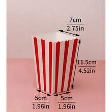 3pcs/10pcs/20pcs Cubo para palomitas de maíz, Caja para papas fritas, Caja de embalaje para comercio exterior, Cubo para palomitas de maíz de cine, Caja de embalaje para arroz con pollo - Multicolor - Ver 6