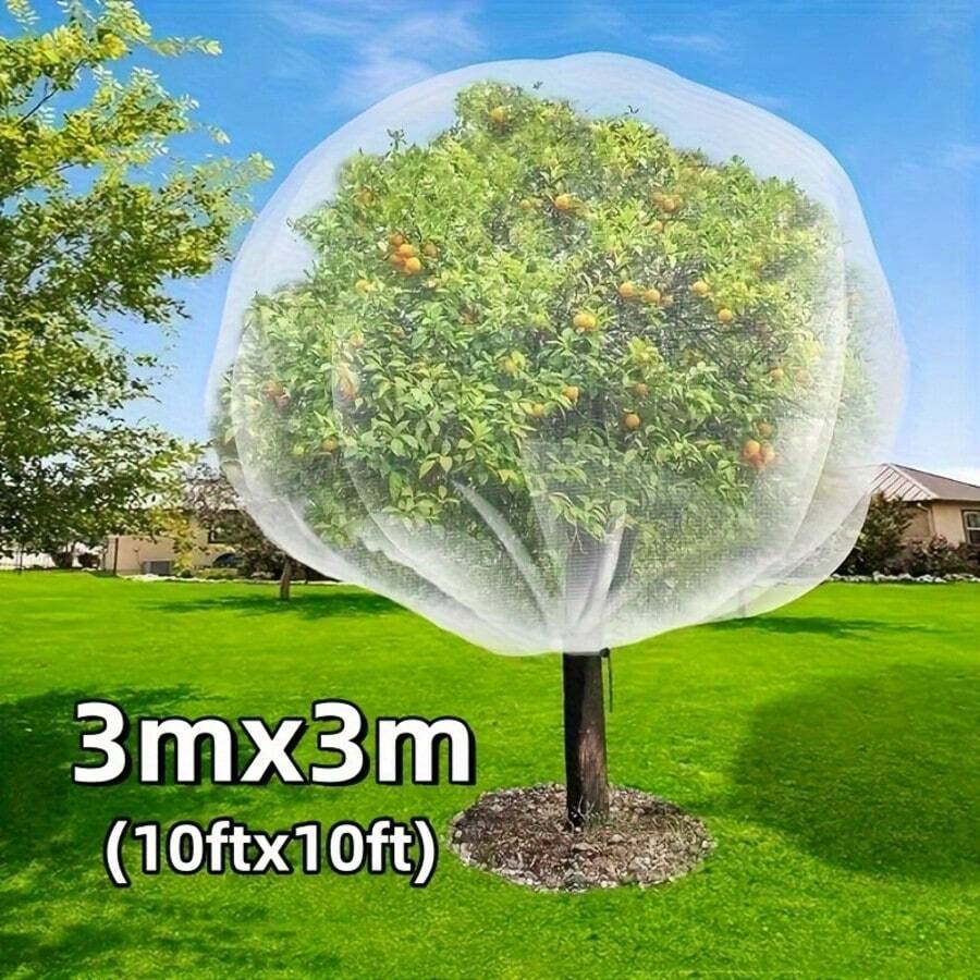 3x3m/2.5mx5/3mx6m 白色高密度聚乙烯(HDPE)網狀屏障-抗紫外線防蟲防鳥植物保護網,適用於水果、蔬菜、攀緣植物-耐用園藝害蟲防治方案,果蔬防護罩,圓頂形覆蓋 - 多色 - 查看 1
