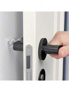 4/8/12pcs Transparent PVC Door Stopper - Rubber 8-Shaped Anti-Collision Protective Pad, Suitable For Door Handles, Prevent Door Bumping - Clear - View 2