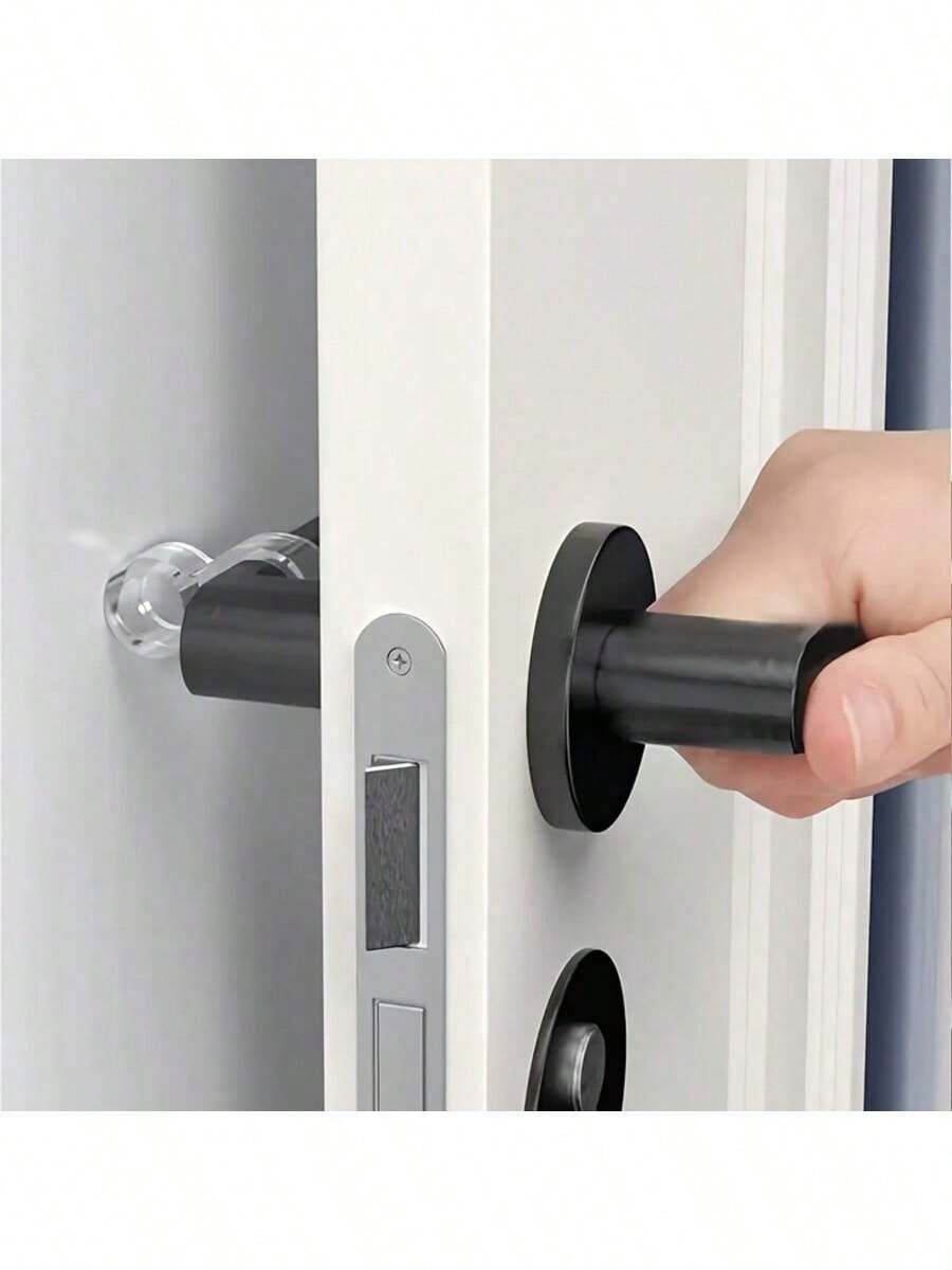 4/8/12pcs Transparent PVC Door Stopper - Rubber 8-Shaped Anti-Collision Protective Pad, Suitable For Door Handles, Prevent Door Bumping