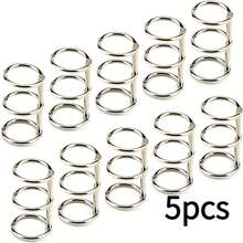 20 piezas de clips de anillas metálicos plateados de 0.8 pulgadas de diámetro interno - perfectos para cuadernos, álbumes de fotos y diarios de viaje DIY, esencial para volver a la escuela - Plateado - Ver 13