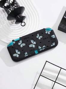 Vintage Illustration Blue Butterfly & Heart Pattern Design Switch2 (2025)/Switch NS/Switch OLED Compatible Game Console Accessory Set, Protective Case/Dock Cover/Carrying Bag/12-Card Holder, TPU Soft Shell, Beautiful & Practical, Portable Stand, Travel-Friendly, Shockproof, Scratch-Resistant, Stain-Resistant, Fashionable Romantic Gift - View 26