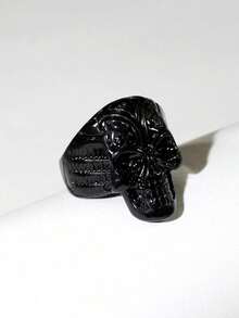 1pc Punk Vintage Skull Ring - Skull - View 15
