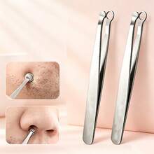 1 pièce Tondeuse à poils de nez en acier inoxydable, résout facilement les problèmes de ciseaux traditionnels qui rayent la cavité nasale, les débutants ont peur de l'utiliser, un nettoyage pas assez approfondi. Coupe facilement les poils de nez, nettoie les excès de poils, s'adapte à la courbe de la cavité nasale, coupe les poils de nez sans glisser, n'abîme pas la peau, convient pour les soins quotidiens du nez, le nettoyage des cheveux, les débutants peuvent facilement commencer, garde la cavité nasale fraîche et confortable - Voir 7