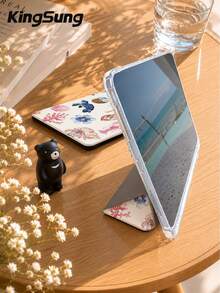 Kingsung A Tablet Computer Case With Marine Style Patterns, Compatible With Ipad Air 8 (M4) 2026 (11-Inch), Air 8 (M4) 2026 (13-Inch), 9.7/10.2/10.5/10.9/12.9/Pro 11, 10th Generation Air 8 (M4) 2026 (11/13-Inch), And Galaxy Tab S6 Lite 10.4-Inch. It Is Also Suitable For Anti-Drop Protection For Kindle Paperwhite 12th Generation 2024 And Kindle 11th Generation 2022, Featuring Intelligent Stand, Automatic Wake-Up And Sleep Functions. - Multicolor - View 4