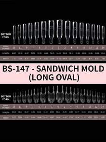 30/120pcs New Small Rocket Sandwich Dual-Mode Fast Nail Extension Molds, No Paper Film Needed, Nail Art Tools, Suitable For Beginners Home DIY Nail Salon - Multicolor - View 2