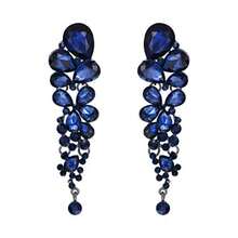 Bridal Fashion Earrings - Zafiro Negro-tono - View 9