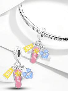 1pc Rhinestone Heart Tree Pendant, Suitable For Women Bracelet/Bangle DIY Jewelry Making And Daily Decoration, Girls Accessory - Beads - View 11