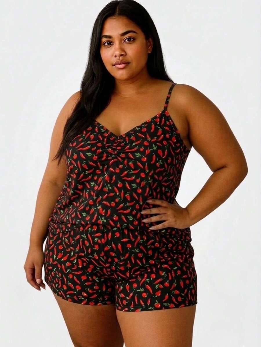Kit de Baby Doll Plus Size Feminino Estampado Short Doll Extra Grande  Conforto e Qualidade - Multicolorido - Visão 1