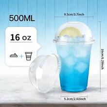 大號透明耐熱可重複使用壓克力杯附蓋 - 適合熱飲與冷飲、冰咖啡、果昔、戶外野餐、生日派對、日常使用 - 多功能、易清洗 - 多色 - 查看 8