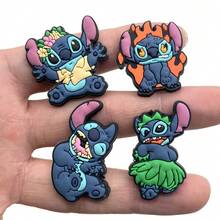 22 Pack Stitch Charms, Multiple Styles Lilo Stitch & Angel Cartoon Shoe Charms, Waterproof Rubber Shoe Decoration Pins For Clogs, Bubble Slides, Backpack Wristband, Holiday Gifts Collection Set - A - View 6