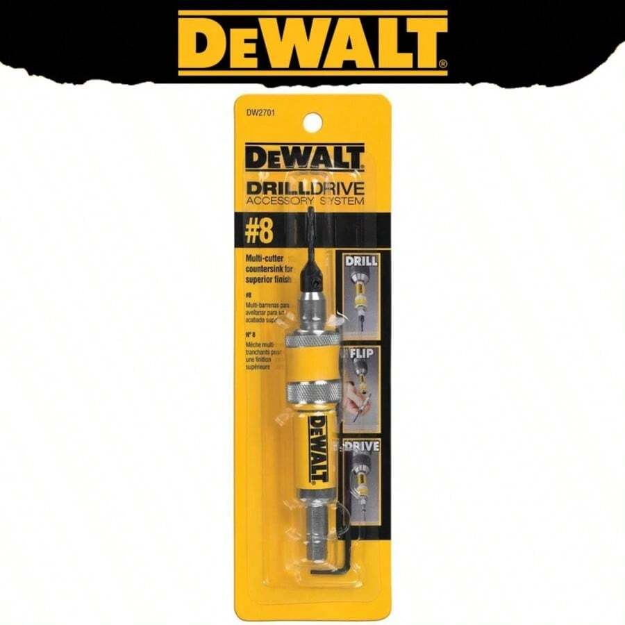 DEWALT DW2700 DW2701 DW2702 2in1 Drill Flip Drive Complete Unit 6mm 8mm 10mm Wood Drill Bit Driver Set Power Tool Accessories - DW2701 - View 1