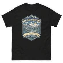 T-shirt unisexe avec graphique des montagnes de San Juan, Colorado--T-shirt de voyage - Noir - Voir 1