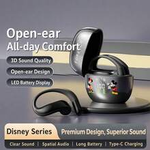 OTN Q95 Disney 正版授權 真無線耳掛式藍牙耳機 黑色、紫色，10mm 動圈單體，藍牙 6.0，相容 iOS、Android 及其他主流系統 - 查看 13