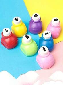 24pcs Paper Punching Craft Set, Mini Embossing Hole Punch Set, Everyday Shape Punching Tools, Embossing Tools, Suitable For DIY Scrapbooking, Student Card Making, Nail Art, Greeting Cards And Diary Decoration - Multicolor - View 7