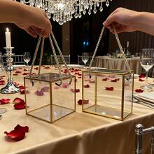 5/10pcs Transparent PVC Gift Boxes With Rope, Large Rectangular/Square Clear Boxes, Suitable For Valentine's Day, Christmas, Birthday Party, Holiday Gifts, Retail Display, Jewelry Display And Handbag Packaging - Multicolor - View 1