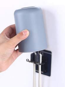 1/2/3 piezas Tazas para cepillo de dientes de 300ML, Soporte para cepillo de dientes y pasta de dientes, Estilo simple, Soporte para cepillo de dientes con plástico de alta calidad, Organizador de accesorios - Multicolor - Ver 3